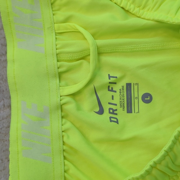 NIKE Retro Neon Yellow Running Shorts - Picture 3 of 5